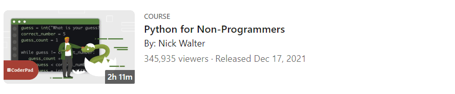 Pictures · LinkedIn — Python for Non-Programmers 2021-12