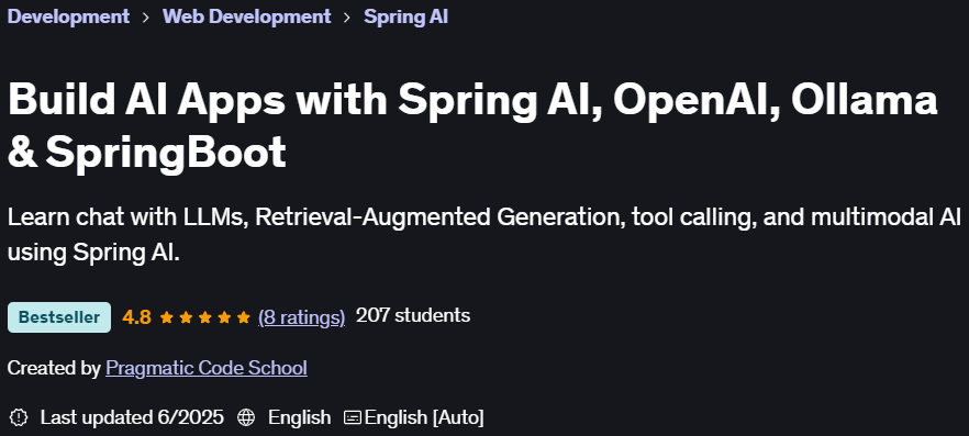Pictures · Udemy — Build AI Apps with Spring AI, OpenAI, Ollama & SpringBoot 2025-6