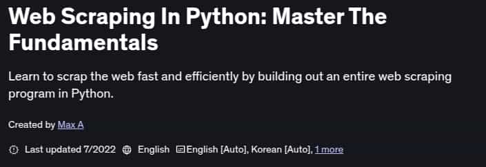 Pictures · Udemy — Web Scraping In Python: Master The Fundamentals 2022-7