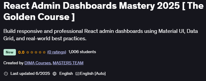 Bilder · React Verwaltung Dashboards Mastery 2025 [ Die goldene Kurse ] 2025-6