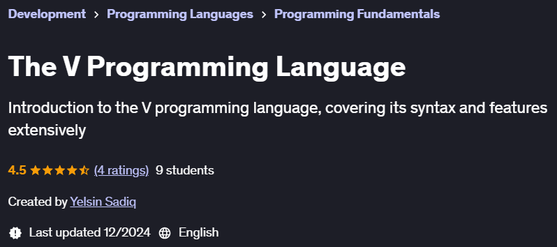 Pictures · Udemy — The V Programming Language 2024-10