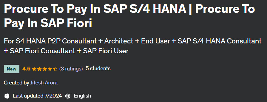 Pictures · Udemy — Procure To Pay In SAP S/4 HANA | Procure To Pay In SAP Fiori 2024-6