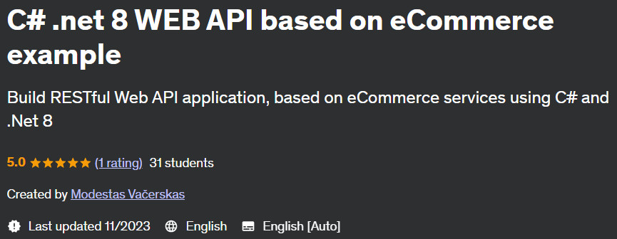 Pictures · C# .net 8 WEB API based on eCommerce example 2023-11