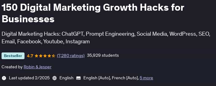 Pictures · Udemy — 150 Digital Marketing Growth Hacks for Businesses 2025-2