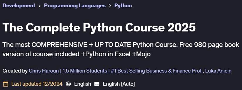 Pictures · The Complete Python Course 2025 2024-12