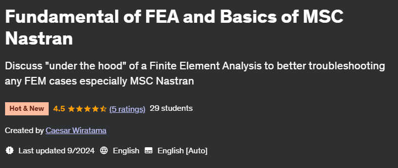 Pictures · Fundamental of FEA and Basics of MSC Nastran 2024-9