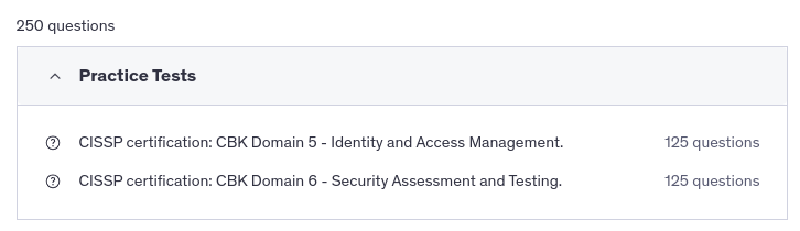 Course topics · CISSP Easy/Mid practice questions: Domain 5 & 6 – 2025 Exam 2025-1