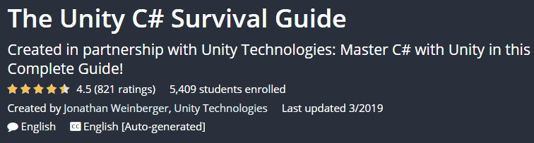 Pictures · Udemy — The Unity C# Survival Guide 2019-3