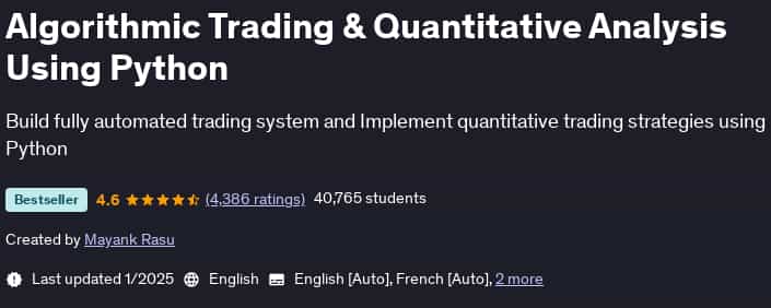 Pictures · Udemy — Algorithmic Trading & Quantitative Analysis Using Python 2025-1
