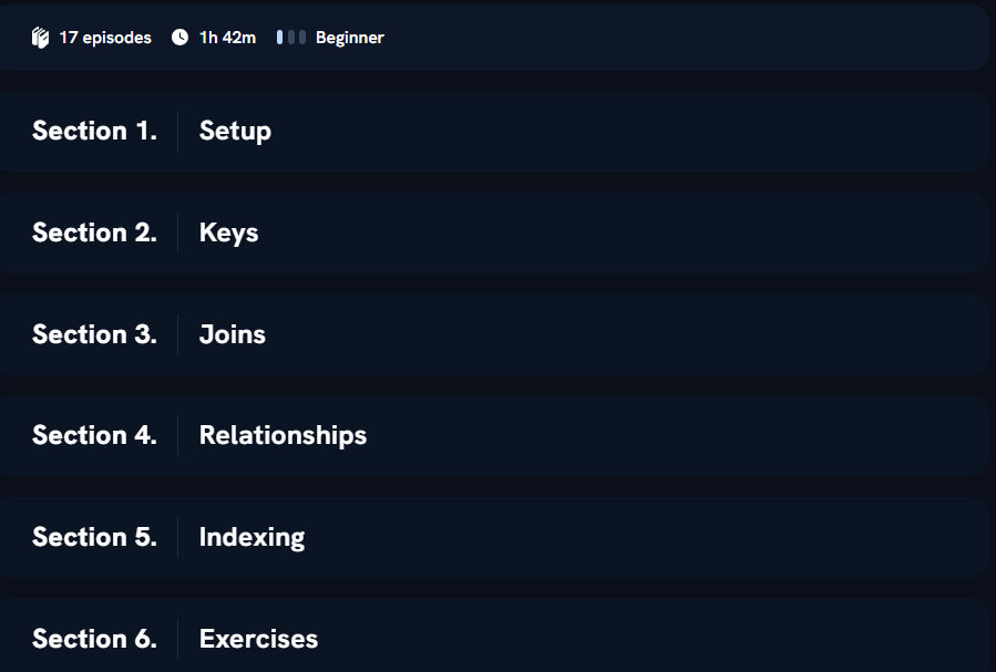Course topics · MySQL Database Design 2019-8