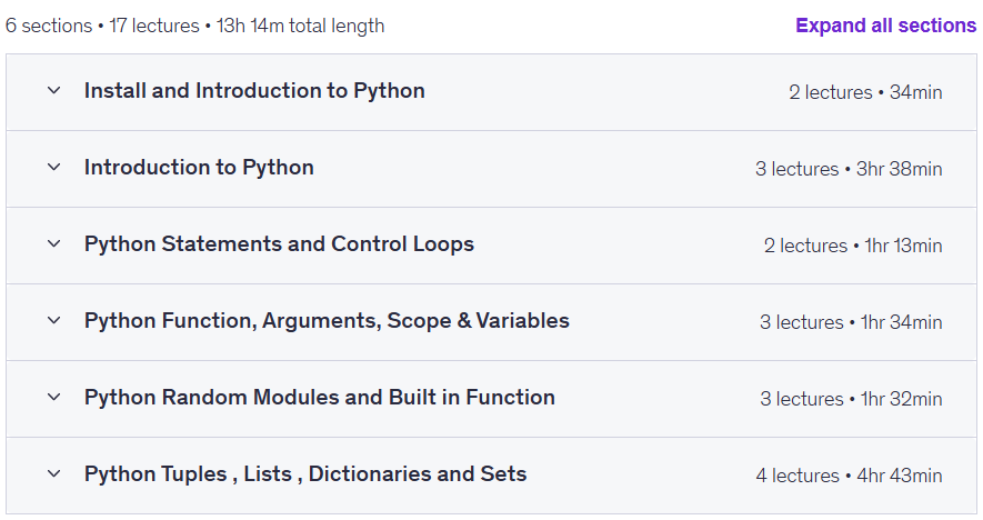 Course topics · Learn with Python Language with Explanation 2025-7