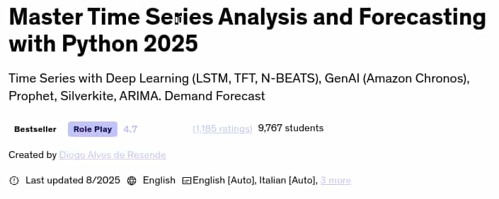 Pictures · Master Time Series Analysis and Forecasting with Python 2025 2025-7