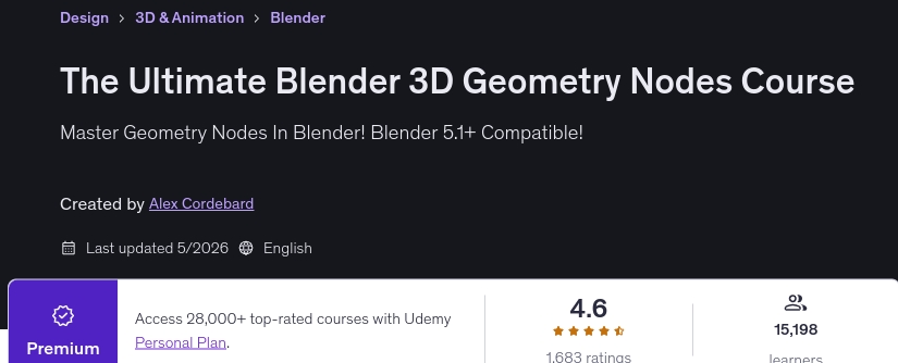 Bilder · Die Ultimate Blender 3D Geometry Nodes Kurs 2026-5