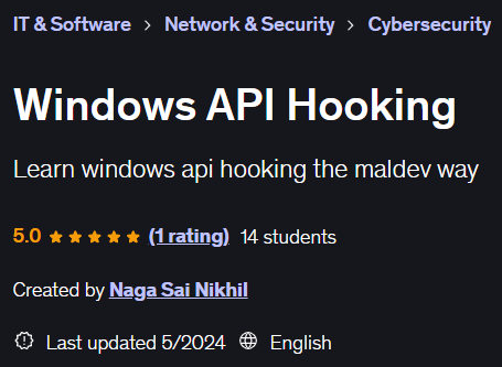 Pictures · Udemy — Windows API Hooking 2024-2