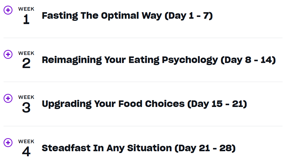 Course topics · mindvalley — Beyond Fasting 2022-5
