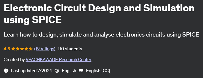 Pictures · Udemy — Electronic Circuit Design and Simulation using SPICE 2024-7