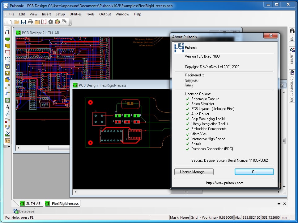 Pictures · Pulsonix 10.5 Build 7883