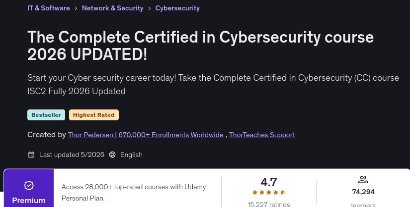 Imágenes · Certificado completo en Cybersecurity 2026 actualizado ! 2026-5