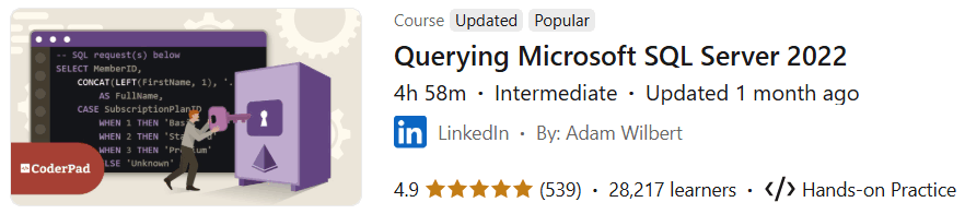 Pictures · LinkedIn — Querying Microsoft SQL Server 2022 2024-12
