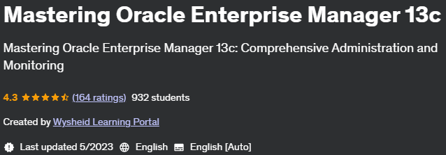 Pictures · Udemy — Mastering Oracle Enterprise Manager 13c 2023-5