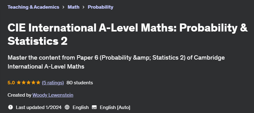 Pictures · Udemy — CIE International A-Level Maths: Probability & Statistics 2 2023-11