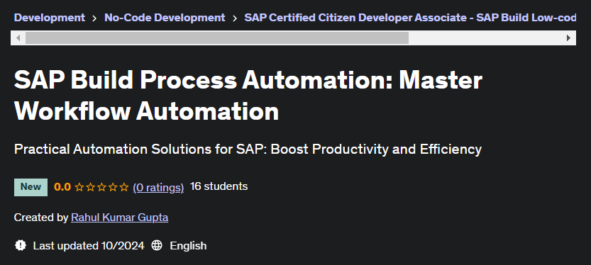 Pictures · Udemy — SAP Build Process Automation: Master Workflow Automation 2024-10