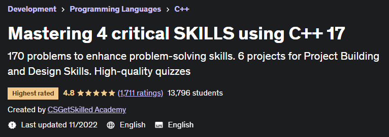 Pictures · Udemy — Mastering 4 critical SKILLS using C++ 17 2022-11
