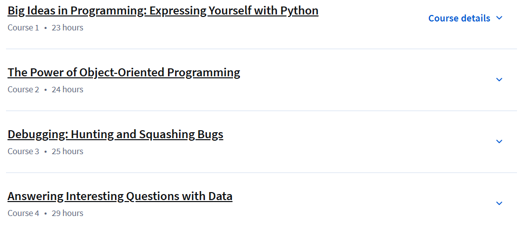 Course topics · Creative Coding: Hands-On Python Specialization 2024-3