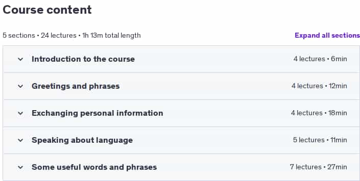 Course topics · Learn the basics of Norwegian language 2023-6
