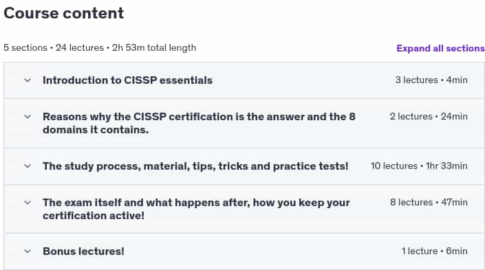 Course topics · CISSP: How to study (plans, tips, materials, approach) 2025 2025-1