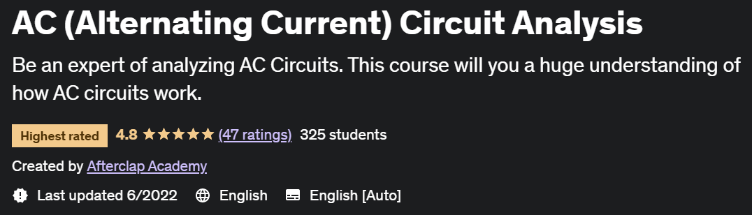 Pictures · Udemy — AC (Alternating Current) Circuit Analysis 2022-2