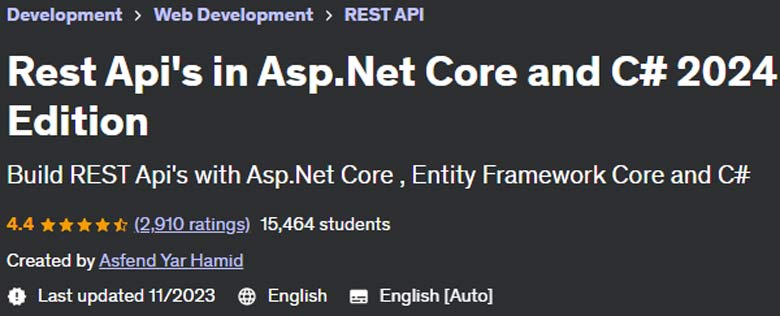 Pictures · Udemy — Rest Api’s in Asp.Net Core and C# 2024 Edition 2022-11