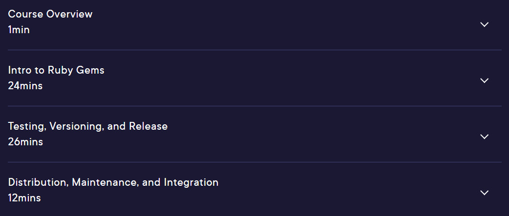Course topics · Packaging Ruby Code with RubyGems 2024-3