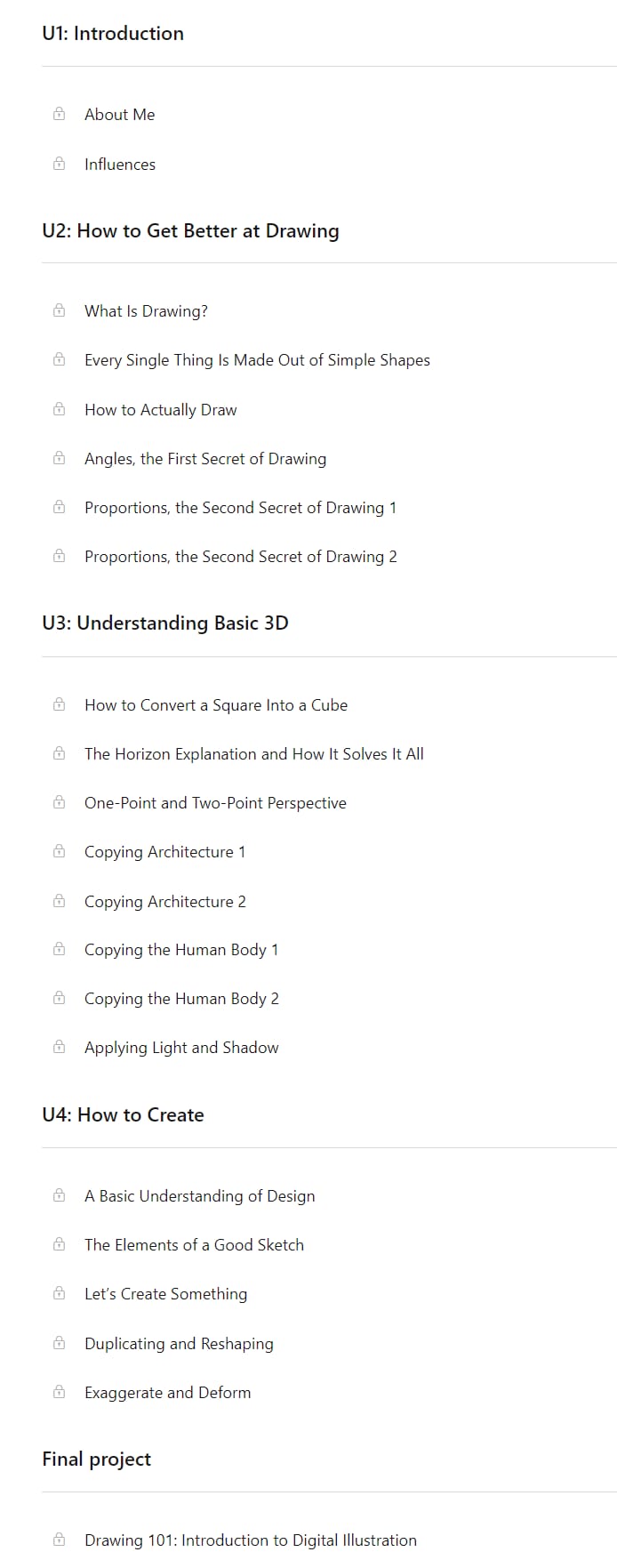 Course topics · Domestika — Drawing 101: Introduction to Digital Illustration 2022-10