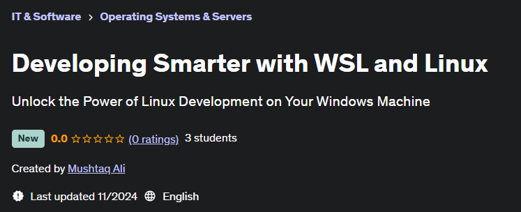 Pictures · Udemy — Developing Smarter with WSL and Linux 2024-11