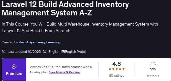 Imágenes · Laravel 12 Construcción del Sistema Avanzado de Gestión de Inventarios A-Z 2025-10