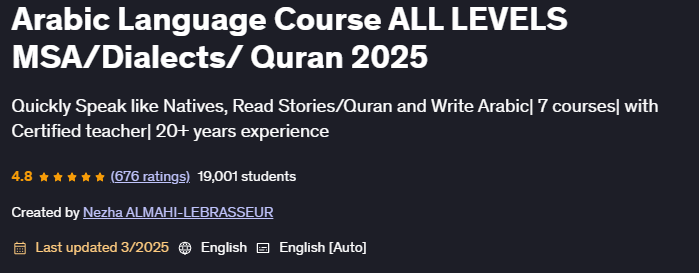 Pictures · Udemy — Arabic Language Course ALL LEVELS MSA/Dialects/ Quran 2025-3