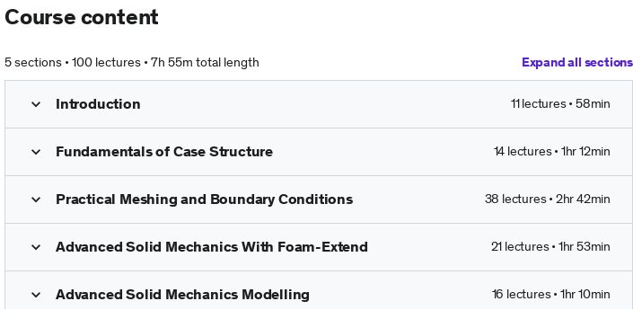 Course topics · Udemy — The Complete Introduction to OpenFOAM 2021-3