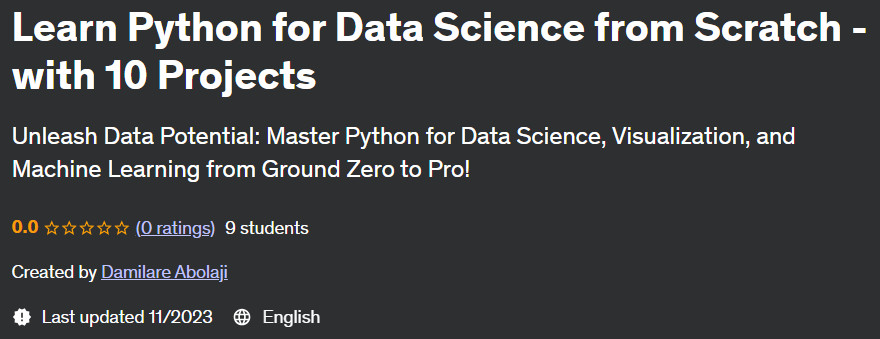 Pictures · Udemy — Learn Python for Data Science from Scratch -with 10 Projects 2023-11