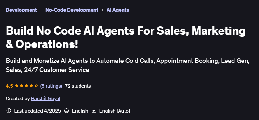 Pictures · Udemy — Build No Code AI Agents For Sales, Marketing & Operations! 2025-1