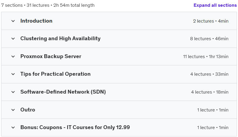 Course topics · Proxmox VE 8 Advanced – Virtualization Hands-on Course 2024-6