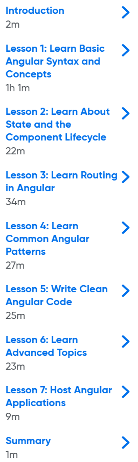 Course topics · Oreilly – Learn Angular for Modern Web Applications 2022-8