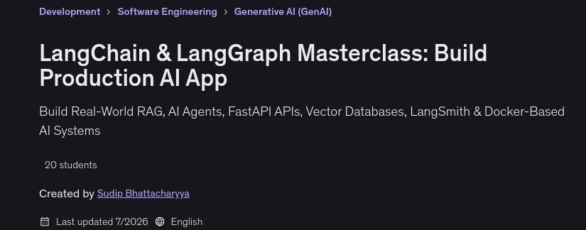 Pictures · LangChain & LangGraph Masterclass: Build Production AI App 2026-5