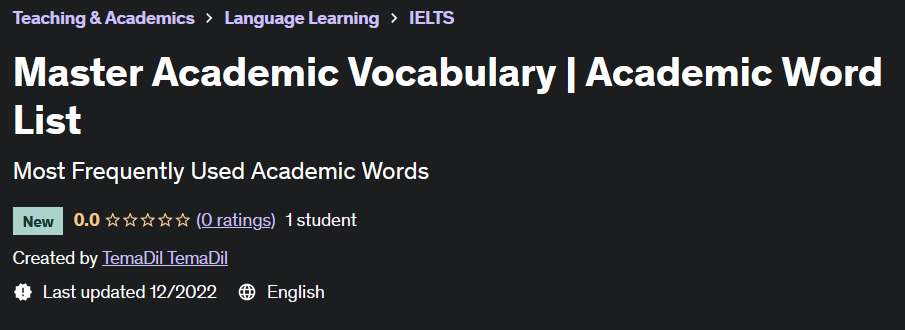 Pictures · Udemy — Master Academic Vocabulary | Academic Word List 2022-12