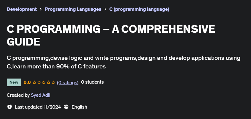 Pictures · Udemy — C PROGRAMMING – A COMPREHENSIVE GUIDE 2024-9