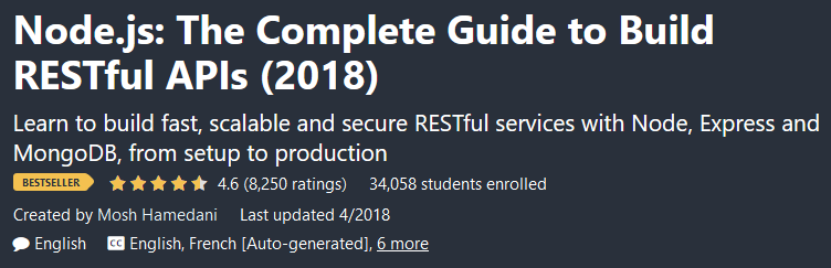Pictures · Udemy — Node.js: The Complete Guide to Build RESTful APIs (2018) 2018-4
