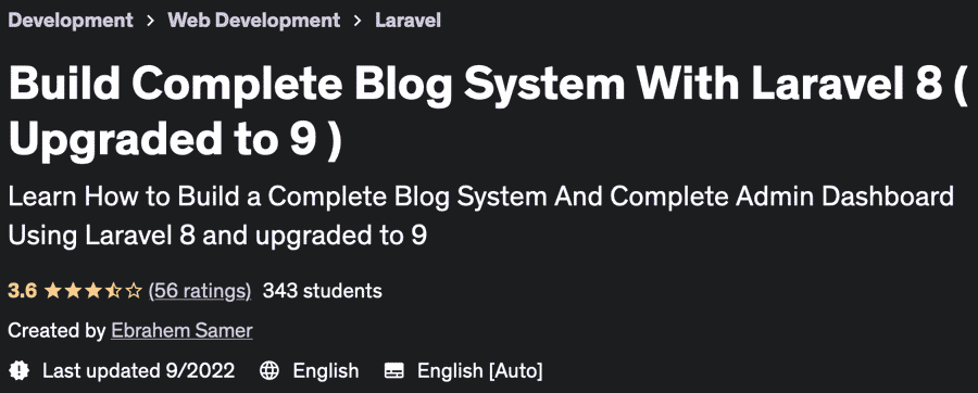 Pictures · Udemy — Build Complete Blog System With Laravel 8 ( Upgraded to 9 ) 2021-11