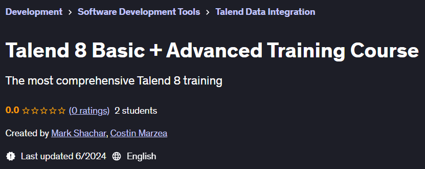 Pictures · Udemy — Talend 8 Basic + Advanced Training Course 2024-6