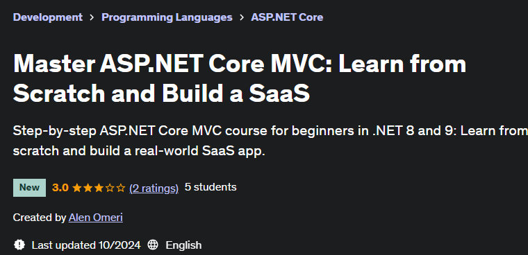 Pictures · Udemy — Master ASP.NET Core MVC: Learn from Scratch and Build a SaaS 2024-10