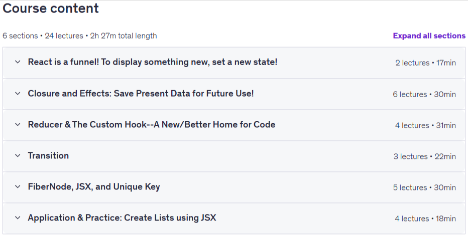 Course topics · React is a Funnel! 2026-2